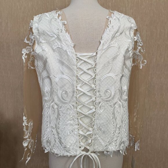 Jana Anna Couture white lace bustier / corseted top - Picture 2 of 11